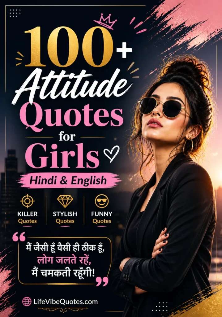 Attitude Quotes for Girls in Hindi & English