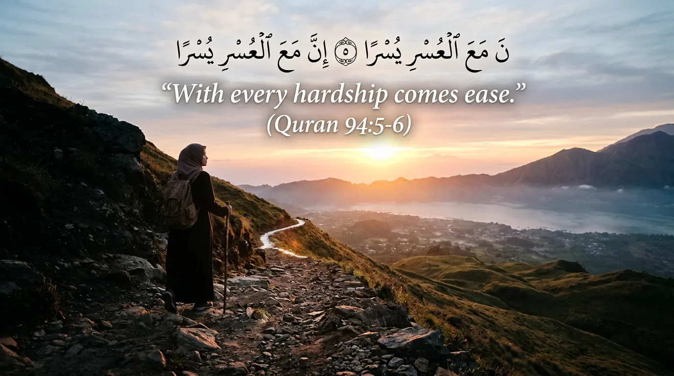 With every hardship comes ease. — (Quran 945-6)