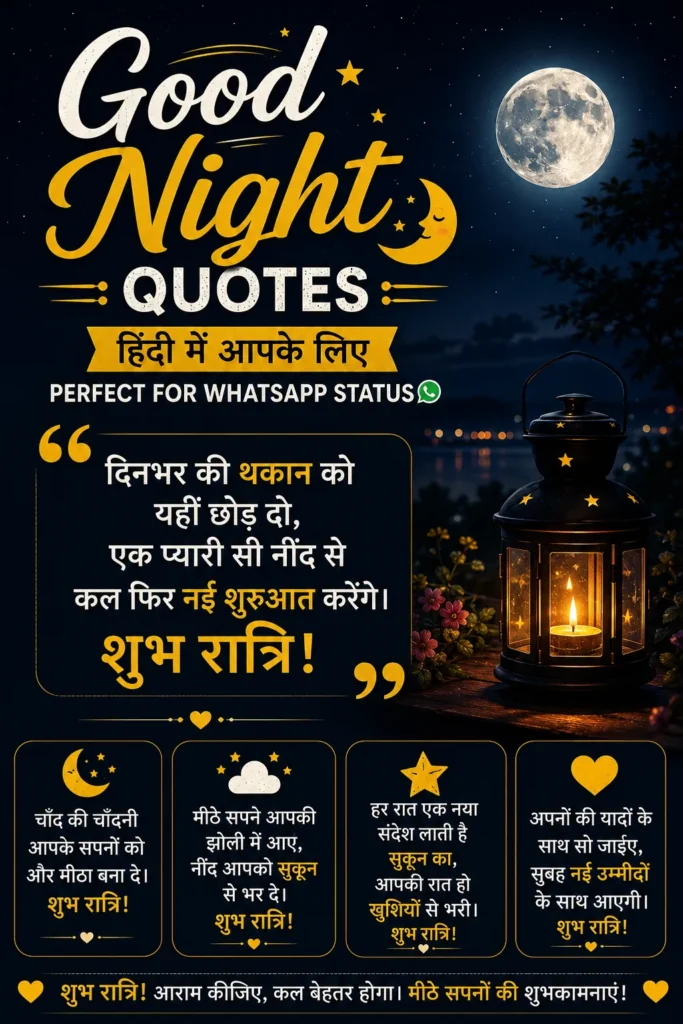 Good Night Quotes in Hindi